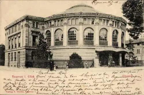 Ak Haguenau Hagenau im Elsass Bas Rhin, Theater