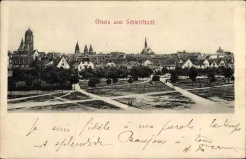 Ak Sélestat Schlettstadt Elsass Bas Rhin, Gruß aus Schlettstadt
