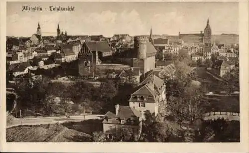 Ak Olsztyn Allenstein Ostpreußen, Totalansicht, Stadtansicht, historische Gebäude