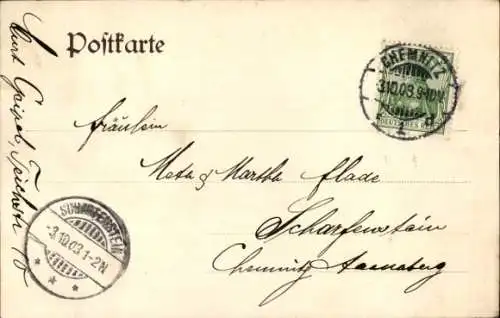 Passepartout Ak Chemnitz in Sachsen, Königsstrasse