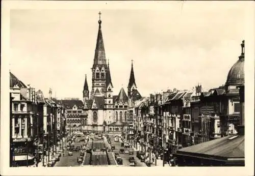 Ak Berlin Charlottenburg, Kurfürstendamm, Tauentzienstrasse, Kaiser-Wilhelm-Gedächtniskirche, ...