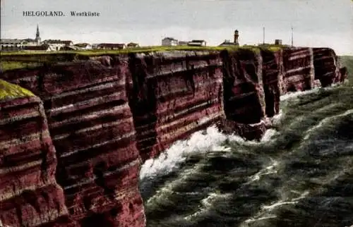 Ak Nordseeinsel Helgoland, Westküste