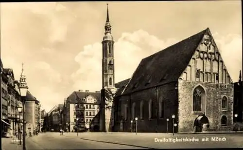 Ak Görlitz in der Lausitz, Dreifaltigkeitskirche mit Mönch