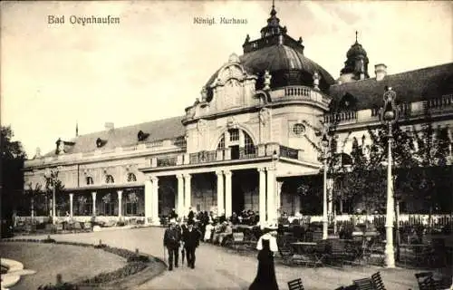 Ak Bad Oeynhausen in Westfalen,  Königl. Kurhaus, Personen, Terrasse
