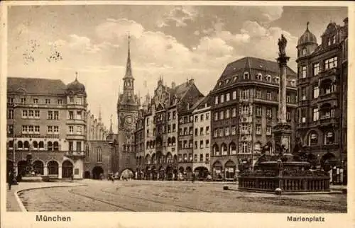 Ak München,  Marienplatz