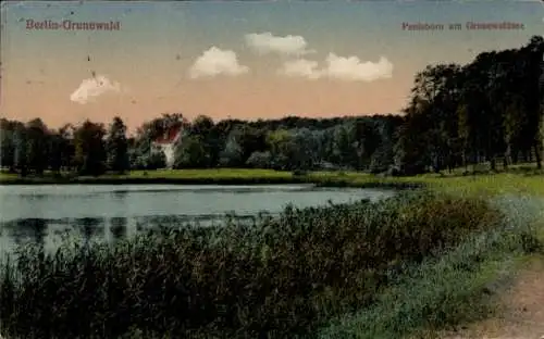 Ak Berlin Zehlendorf Dahlem, Paulsborn, Grunewaldsee