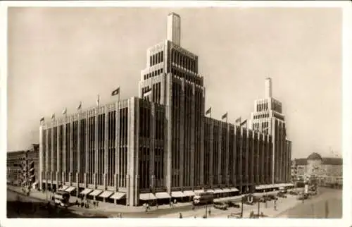 Ak Berlin Neukölln, Karstadt-Haus, Hermannplatz, Architektur, historische Fotografie