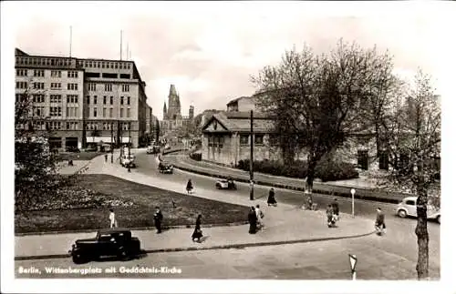 Ak Berlin Schöneberg, Wittenbergplatz, Bahnhof, Blick zur Gedächtniskirche