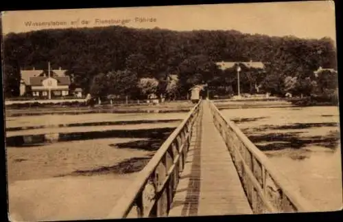 Ak Wassersleben Harrislee in Schleswig Holstein, Flensburger Föhrde, Steg