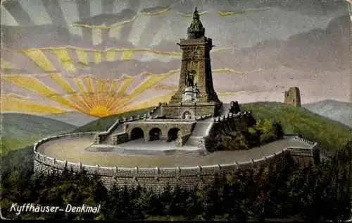Künstler Ak Steinthaleben Kyffhäuserland in Thüringen, Kyffhäuser Denkmal