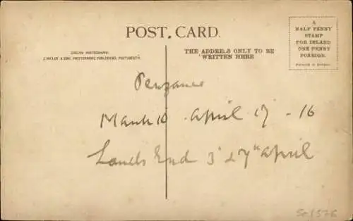 PC Penzance Cornwall England, Land's End, First and Last House