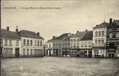Ak Izegem Westflandern, Groote Markt, Noord Oost hoek, Platz