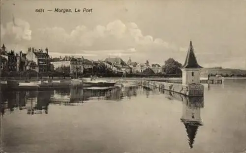 Ak Morges Kanton Waadt, Hafen