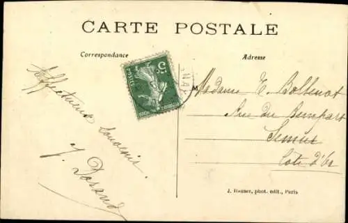 CPA Aeroplane Militaire Francais