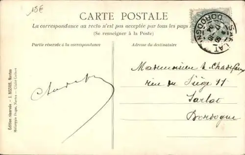 Ak Nantes Loire Atlantique, Exposition 1904, Village Noir, Schule