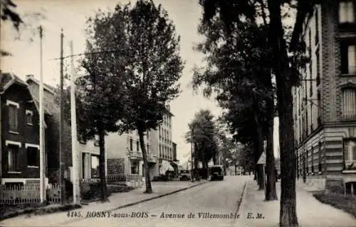 CPA Rosny sous Bois Seine Saint Denis, Avenue de Villemomble