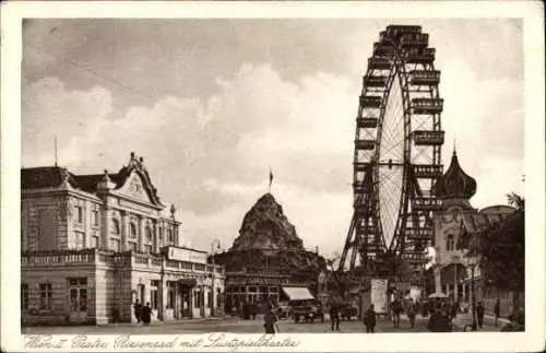 Ak Wien 1 Innere Stadt, Riesenrad, Lustspieltheater, Kirmes, Vergnügungspark
