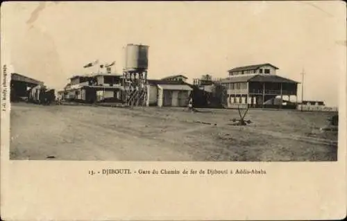 Ak Djibouti Dschibuti, Bahnhof, Eisenbahn,  Addis-Abeba