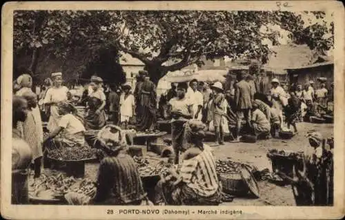 Ak Porto Novo Dahomey Benin, Marktleben
