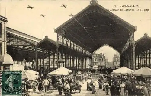 CPA Bordeaux Gironde, Le Marché des Capucins