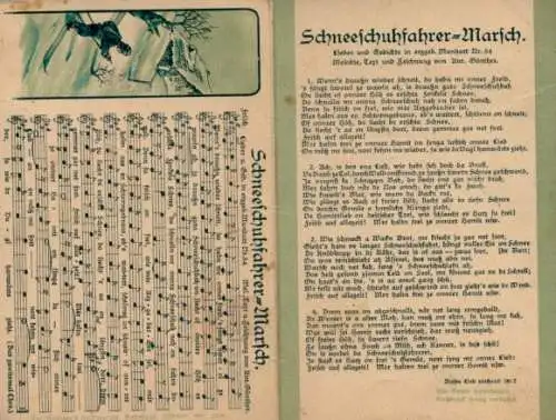 Klapp Lied Ak Schneeschuhfahrer-Marsch, erzgebirgische Mundart Nr. 54, Anton Günther