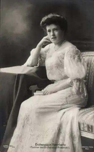 Ak Erzherzogin Henriette, Tochter des Erzherzogs Friedrich, BKWI 887 258