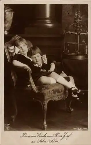 Ak Prinzessin Cecilie und Prinz Josef zu Salm Salm, NPG 5296