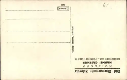 Ak Hoisdorf in Schleswig-Holstein, Harms Gasthof, Feld