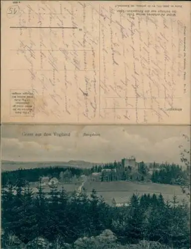 Klapp Landkarten Ak Weischlitz im Vogtland, Gesamtansicht, Burgstein