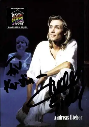 Ak Schauspieler und Sänger Andreas Bieber, Portrait, Autogramm