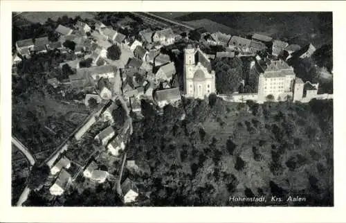 Ak Hohenstadt Abtsgmünd Ostalbkreis, Fliegeraufnahme