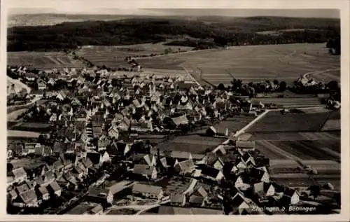 Ak Ehningen Baden Württemberg, Ehningen vom Flugzeug aus