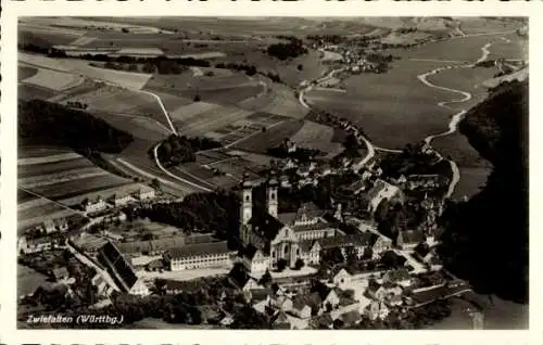 Ak Zwiefalten in Württemberg, Fliegeraufnahme