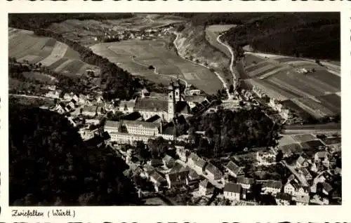 Ak Zwiefalten in Württemberg, Fliegeraufnahme