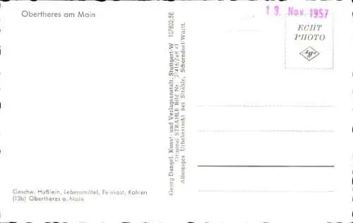 Ak Obertheres Theres in Unterfranken, Fliegeraufnahme