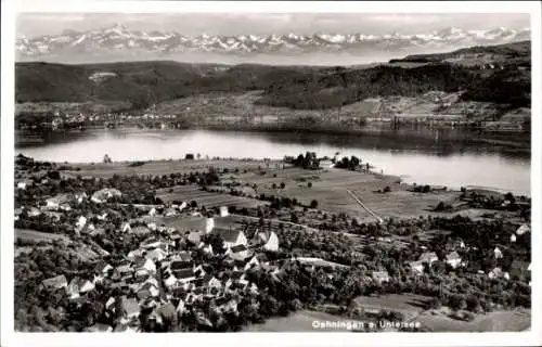 Ak Oehningen Öhningen am Untersee Baden, Fliegeraufnahme