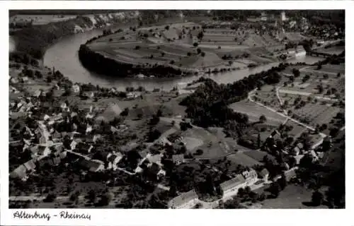 Ak Altenburg Rheinau Jestetten am Hochrhein Baden, Fliegeraufnahme