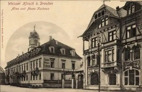 Ak Dresden Weißer Hirsch, Altes Kurhaus, Neues Kurhaus
