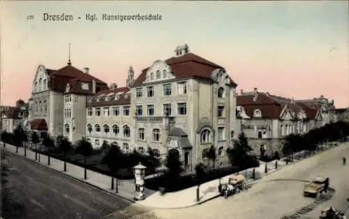 Ak Dresden Altstadt, Kunstgewerbeschule