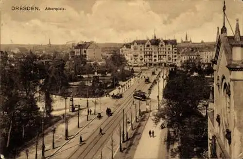 Ak Dresden Altstadt, Albertplatz
