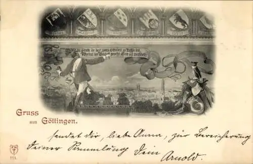 Studentika Ak Göttingen in Niedersachsen, Panorama, Student