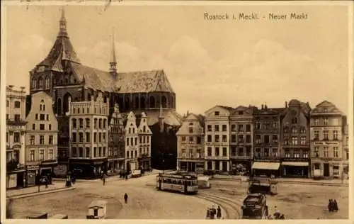 Ak Hansestadt Rostock, Neuer Markt