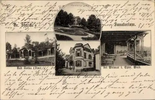 Ak Bad Berka in Thüringen, Dr. Starckes Sanatorium