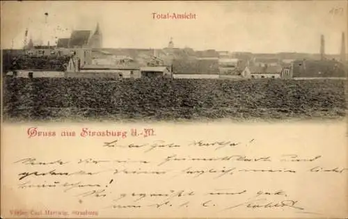 Ak Strasbourg Straßburg Elsass Bas Rhin, Gesamtansicht der Stadt, Gruß aus  Verlag Carl Hartwig