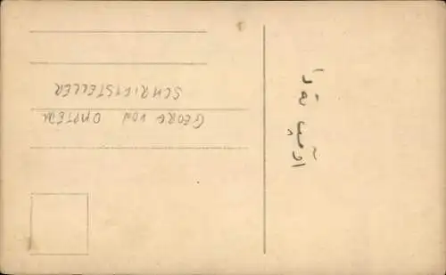 Ak Schriftsteller Georg von Ompteda, Porträt