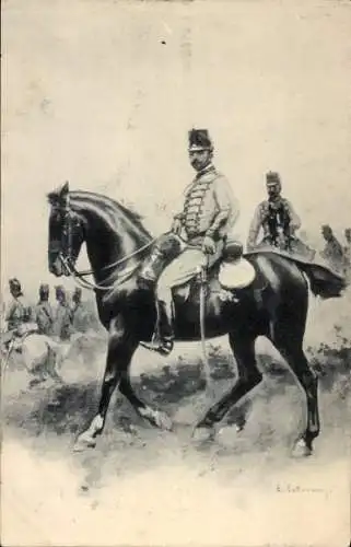 Künstler Ak Spanischer Kavallerist