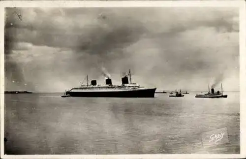 Ak Dampfer Normandie, CGT, French Line