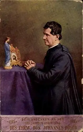 Ak Priester Don Bosco, Betender Priester