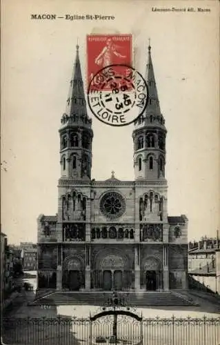 Ak Mâcon Saône-et-Loire,  Eglise St-Pierre