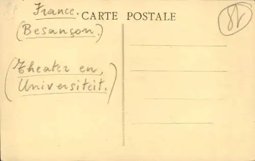 Ak Besançon Doubs, Theater, Universität
